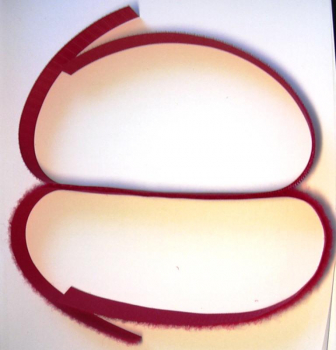 Klettband, 20mm, 50 cm lang, rot